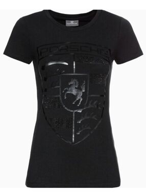 Porsche Design Black Gloss Crest Short Sleeve Tee